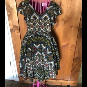 Fit & flare lined dress by Moon